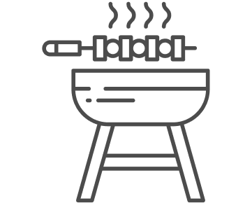 Party Lawn with Barbeque Counter