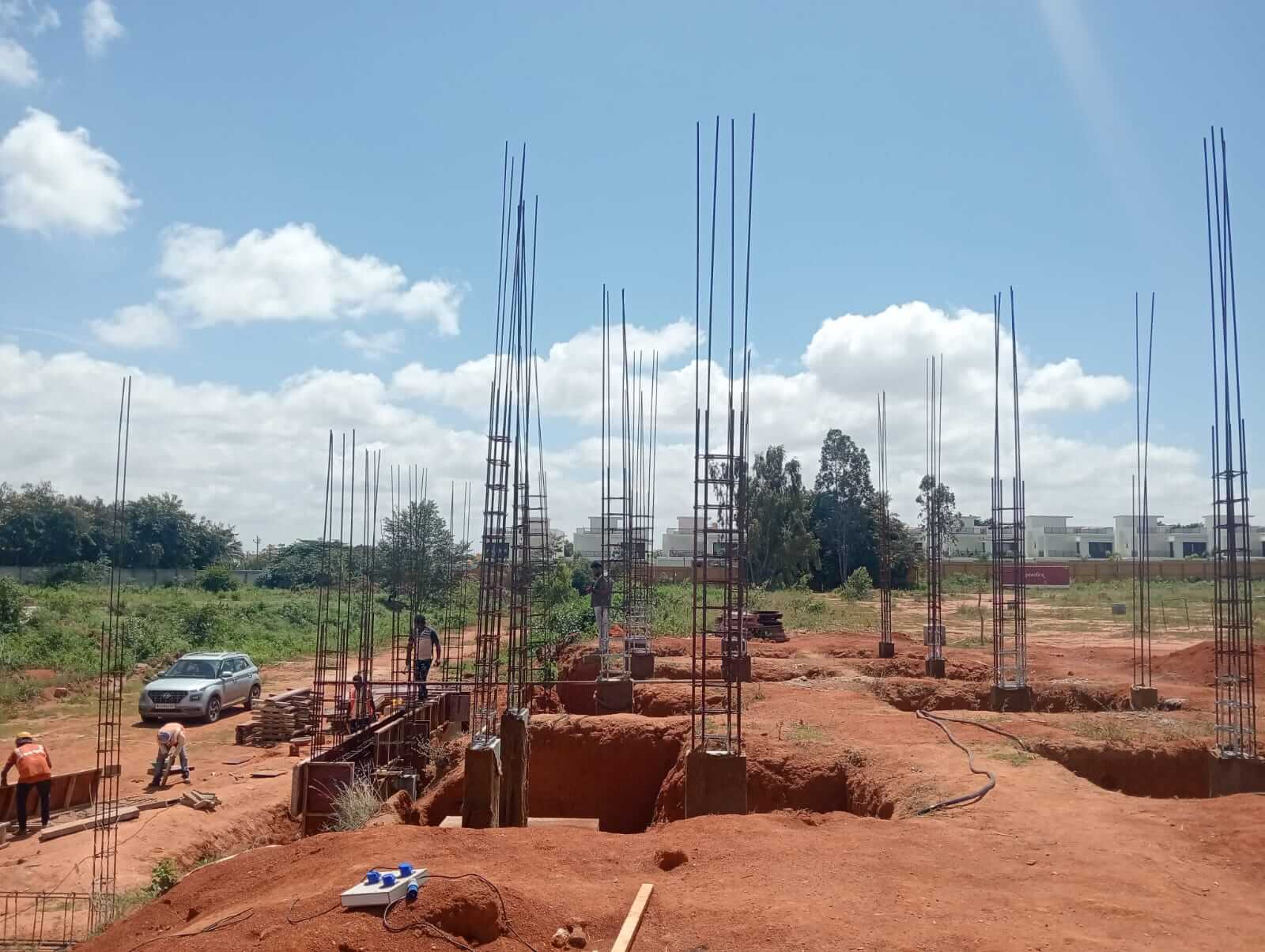 V 179 Footing Completed & Column Concrete In Progress