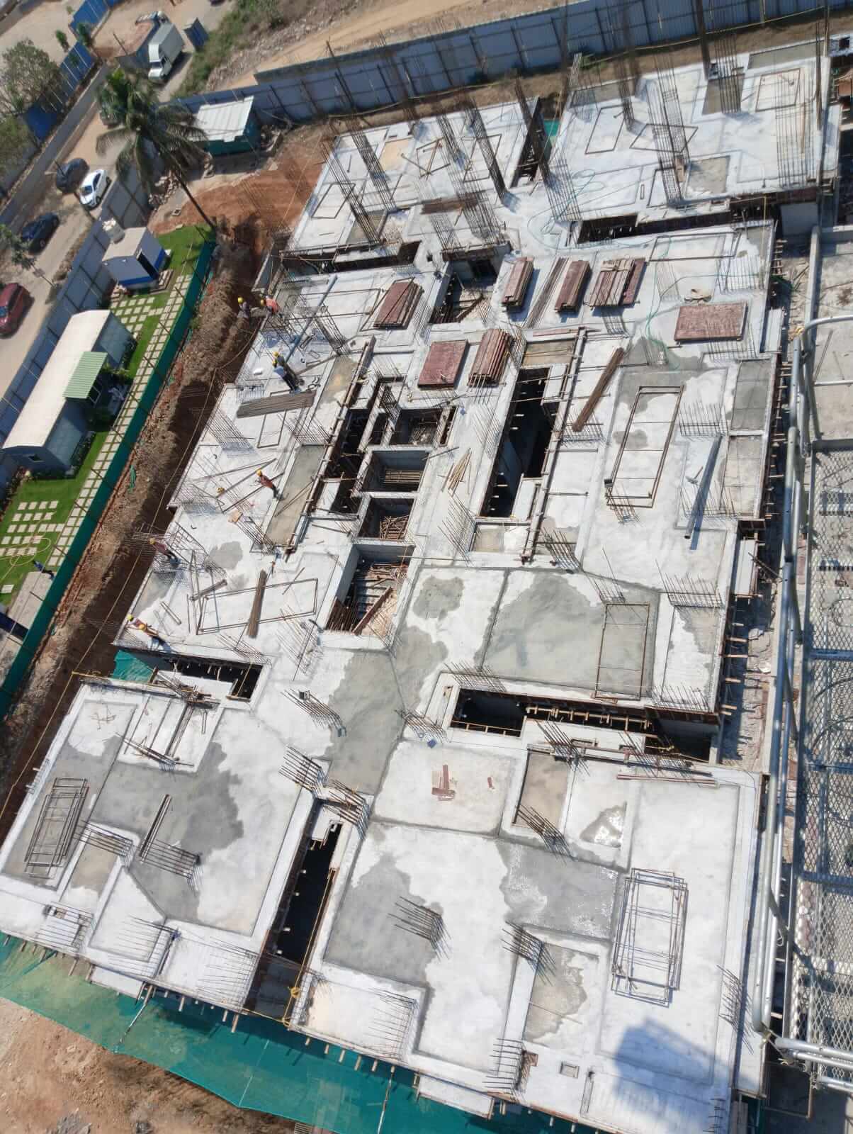 Wing A Column Lapping Rebar Work From Third To Fourth Floor Is Under Progress