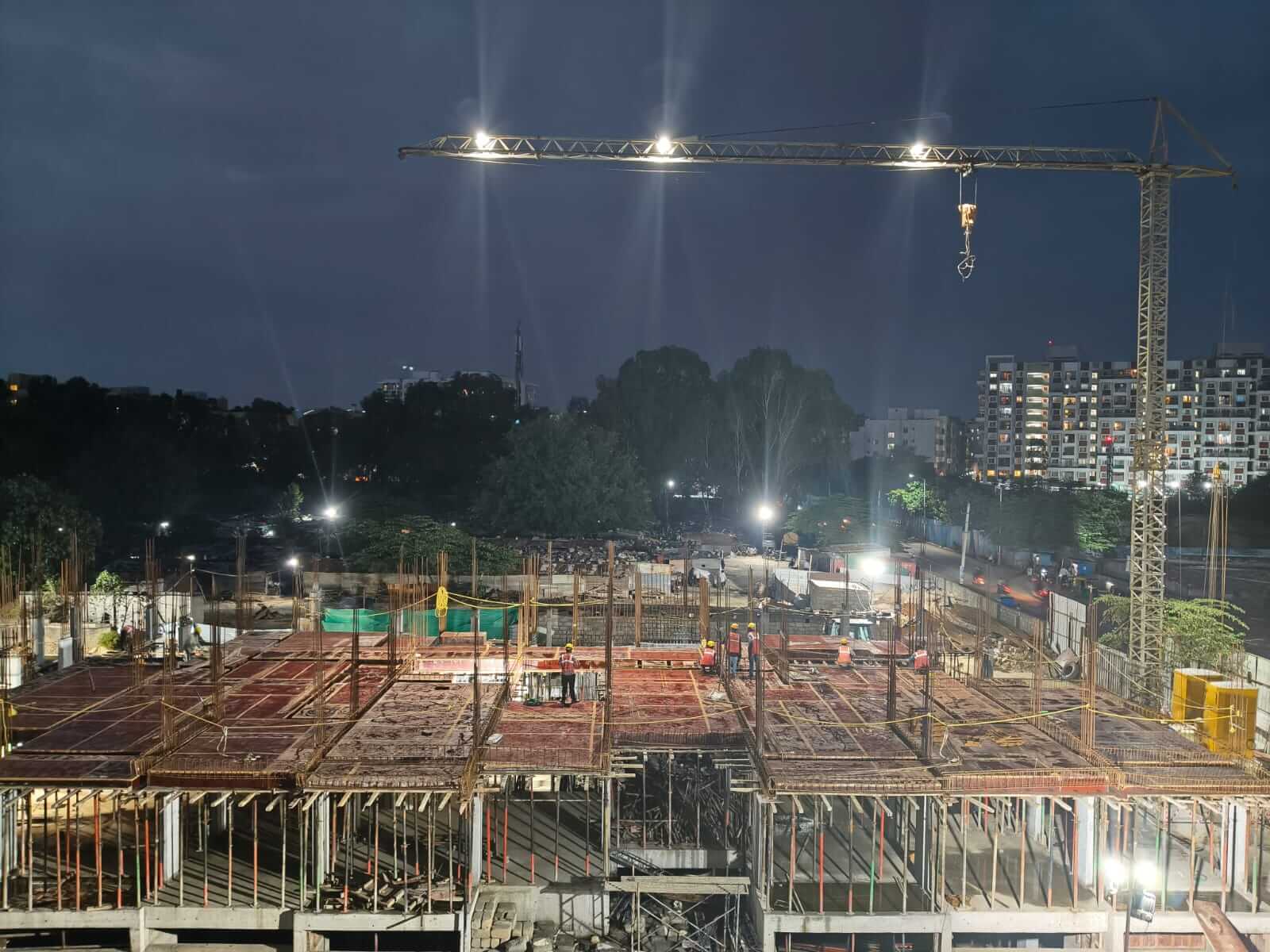 Aerial View Of 1st Floor Slab A-Block